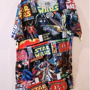 Star Wars Comic Book All Over Print Men's Size XL T-Shirt Graphic Tee